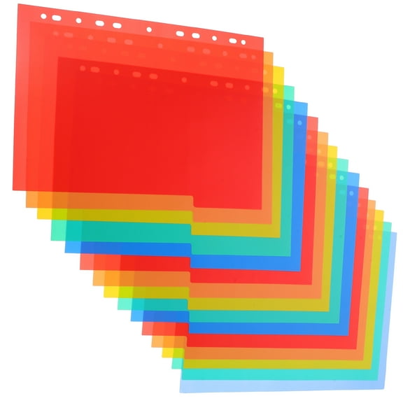 Red Binder Dividers with Writable Tabs for Loose-leaf Notebook Organizers A4 Size