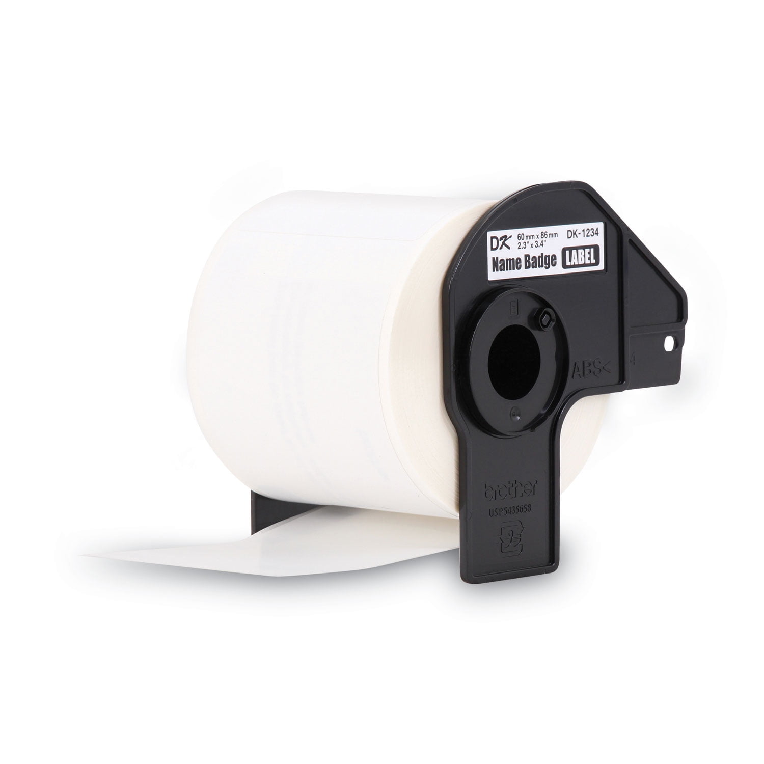Brother Genuine DK-1234 Die-Cut Adhesive Name Badge Labels, White Paper