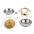 thumbnail image 4 of Chafing Dish Buffet Set,Round Stainless Steel Chafer with Hanging Lid,Buffet Servers and Warmers Set w/Food & Water Pan, Frame and Alcohol Furnace for Parties, Events (6L/6.3QT), 4 of 18