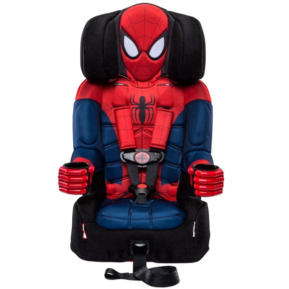 KidsEmbrace Spider-Man 2-in-1 Combination Harness to Booster Car Seat, Forward-Facing Harness, Booster, Multi-Position Headrest, Toddler