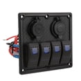 thumbnail image 3 of 4 Gang Bascule Interrupteur Panneau Conduit Étanche Double Port de Charge USB 1224v DC 4.8A pour RVs YachtsBlue, 3 of 11