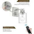 thumbnail image 3 of Battery Operated Wall Sconce Set of 2, Dimmable Wireless Sconces with Remote and Touch Control, Rechargeable Wall Lights Modern Cordless Lighting for Living Room, Bedroom, Sand Nickel (Include 2 Bulb), 3 of 16
