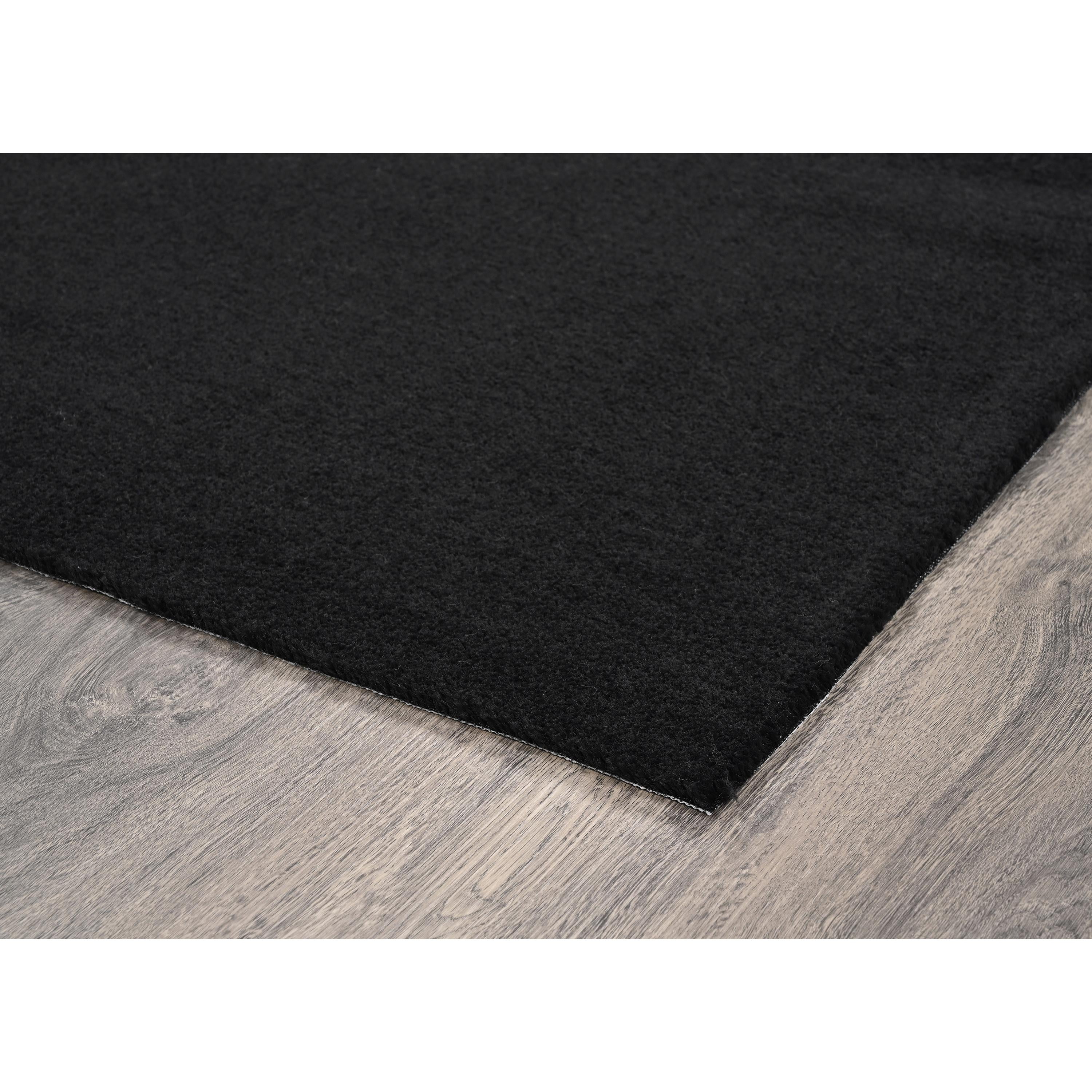 Garland Rug Gramercy Washable Polypropylene Black Bathroom Carpet, 5' x 6'