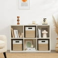 thumbnail image 6 of HBlife Set of 4 Storage Cubes-11 X 10.5 X 10.5 In, Water Hyacinth Cotton Rope Basket with Handles,Brown, 6 of 7