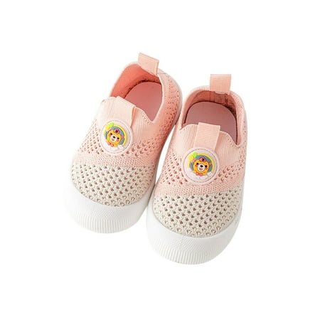 

Colisha Kids Flats First Walker Casual Shoes Mesh Sneakers School Lightweight Walking Shoe Slip On Pink 6.5C