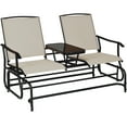 thumbnail image 2 of Gymax Patio 2-Person Glider Rocking Char Loveseat Garden w/ Tempered Glass Table, 2 of 10