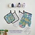 thumbnail image 5 of Hello Summer Flower 5 Pcs Kitchen Set Heat Resistant Oven Mitts and Non-Slip Pot Holders with Adjustable Cooking Apron, 5 of 6