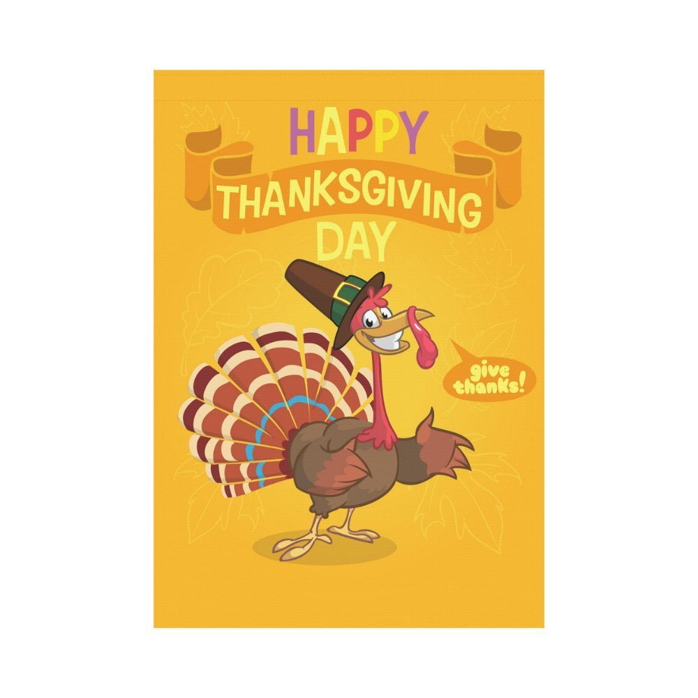 MYPOP Happy Thanksgiving Day Garden Flag Outdoor Banner 28 ...