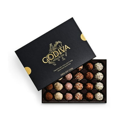 Godiva 24pc Signature Truffle Gift Box – Belgian Dark & Milk Chocolates with Ganache – Kosher Holiday Gift