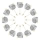 thumbnail image 1 of Ramilletes de Rosa Unique Bargains 12 Pcs Ceremonia de Boda Plateado Gris 2 pulgadas x 3.5 pulgadas, 1 of 5
