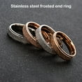 thumbnail image 4 of Stainless Steel Ring Personalized Sparkling Rings Jewelry Personalized Decoration Simple Design Gift Dressing Up Accessory for Wedding Party Daily Working Silver 4MM, 4 of 9