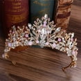 thumbnail image 2 of Bridal Rhinestone Tiara Gem Crystal Hair Crown Princess Headpiece Wedding Hair Accessories for Women and Girls, 2 of 13