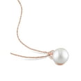 thumbnail image 3 of Everly Women's 9.5mm Cultured Pearl and .14CT TGW White Sapphire 10k Rose Gold Pendant, 3 of 6