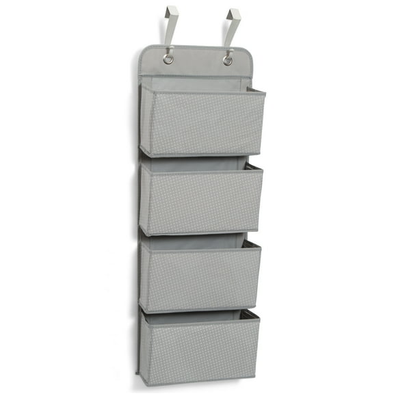 Delta Children 4-Pocket Hanging Wall Organizer, Dove Grey