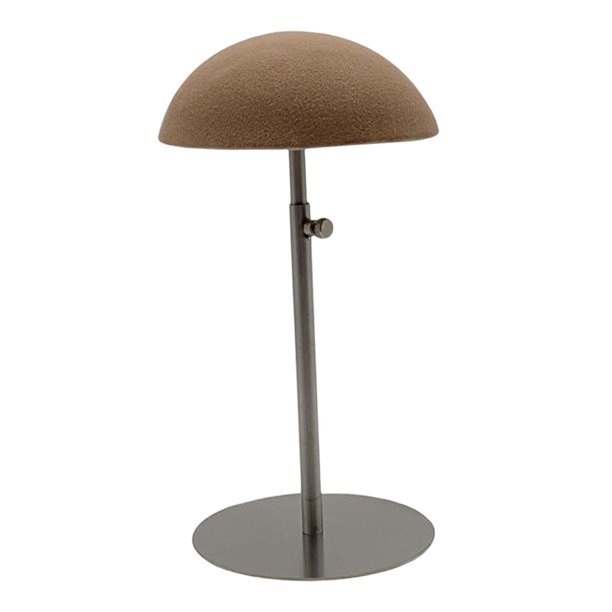 Soporte para sombreros Altura ajustable Estante para sombreros de béisbol Diseño duradero en forma de cúpula Soporte de estante de exhibición de metal Marrón BLESIY Perchero