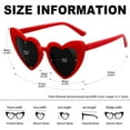 thumbnail image 5 of KANASTAL Red Heart Shaped Sunglasses Thick Womens Mens Trendy UV400 Protection Sun Glasses for Valentine's Day Party, Wedding, Gift, Daily Wear, 5 of 7