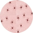 thumbnail image 1 of Ahgly Company Machine Washable Indoor Round Transitional Light Coral Pink Area Rugs, 4' Round, 1 of 7