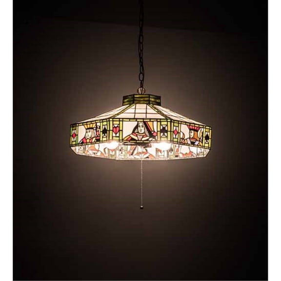 24"W Poker Face Pendant