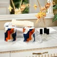 thumbnail image 4 of Yayeee 4 Pack Qtip Holder Bathroom Cotton Swab Canister with Lid Clear Dispenser Set, Blue Abstract Wavy, 4 of 6