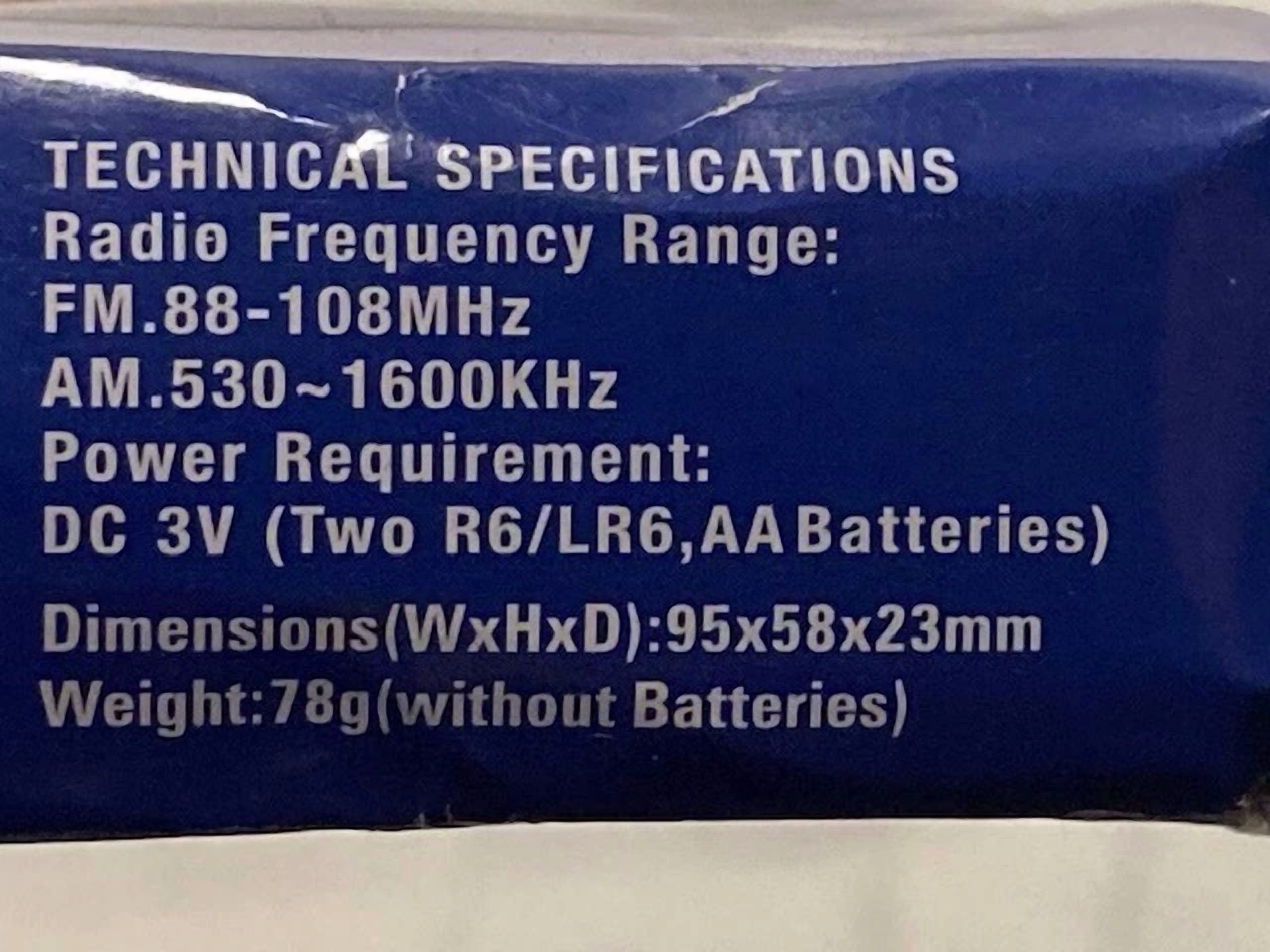 BUTTERFLY- Emergency Ready Am Fm Pocket Radio - New - Fast Free Shipping