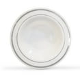 thumbnail image 6 of Silver Rimmed White Bowls - 5 ounce - 50 Count - Hard Plastic - Disposable or Reusable - Dessert Bowls - Salad Bowls- Cereal Bowls - Pasta Bowls, 6 of 6