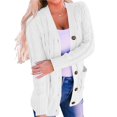 thumbnail image 1 of Suéter de Punto de Larga para Mujer, Otoño 2025, Cárdigan Abierto con Botones, Prenda Exterior Holgada XXXL, 1 of 8