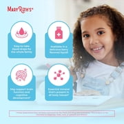 MaryRuths Kids Zinc Liquid Drops Ages 4+, USDA Organic, Skin Health, Immune Support Mineral, Berry Flavor, Vegan, 1 Count, 2 fl oz