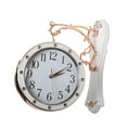 thumbnail image 3 of deevoka Double Side Wall Clock Hanging Station Clock for Indoor Outdoor white, 3 of 9