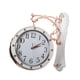 thumbnail image 3 of Reloj de pared de doble cara con esfera de 19,5 cm/7,68 pulgadas de diámetro y silencioso. blanco, 3 of 9