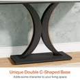 thumbnail image 7 of BOBOKY Industrial Console Table, 40 inch Narrow Entryway Foyer Table with Geometric Base, Rustic Hallway Accent Table for Living Room, Entrance,Gray and Black, 7 of 7