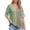 Green, variant on Puntoco Short Sleeve Women Tops ,Womens Fashion Color Block Shirts Short Sleeve Crewneck Knitted Spring Summer Tops Casual Trendy Light Blue XL(XL)