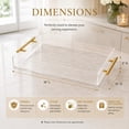 thumbnail image 6 of Mainstays Clear Acrylic Serving Tray with Gold Handles, 16.33 x 10 in, 6 of 7