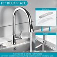 thumbnail image 4 of Rosette Plate for Kitchen Faucet Bathroom Sink Bathroom Basin Laundry Hole Cover Base Plate, 4 of 5