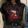 thumbnail image 1 of Valentine's Day Gift Disney Mickey Mouse Women's Crewneck High-Quality Casual 100% Cotton T-shirt Free ShippingS Gao Jinjia LED, 1 of 2