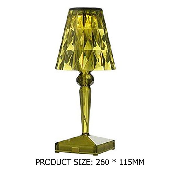 Miroir Vent Acrylique Diamant Lampe de Bureau USB Cadeau Veilleuses Bar Décoration de Chambre (C)