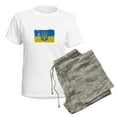 thumbnail image 5 of CafePress - Ukraine Coat Of Arms Flag Pajamas - Women's Short Sleeve Print T-Shirt and Pants Light Cotton Pajama Set, 5 of 7