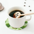 thumbnail image 5 of Lsque Broccoli 3 Pattern 4" Drink Coasters Set of 4, PVC Leather Absorbent Coasters, Table Coaster Set Decorative Coffee Cup Coasters Housewarming Gift -Round Shape, 5 of 6