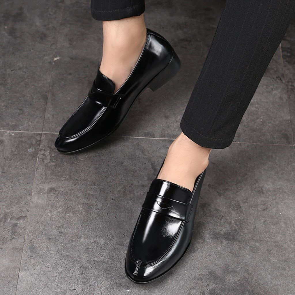 Women Casual Pointed Toe Shoes Slip On Wear Flat Type Faux Leather Rubber Soles