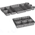 thumbnail image 1 of 8 Piezas Organizador de Cajones de Fieltro, Cajones de Baño Extraíbles, 4 Cajas Pequeñas, Bandejas de Almacenamiento Antideslizantes para Oficina, Cocina, Tocador, Oficinas (Gris Oscuro), 1 of 5