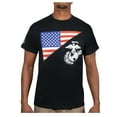 thumbnail image 1 of Rothco US Flag / USMC Eagle, Globe, & Anchor T Shirt - Black, 1 of 5