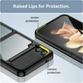thumbnail image 4 of Case for Samsung Galaxy Z FILP 4 5G Case Slim Dropproof [Defend from Drop/Scratch/Slip/Fingerprint] Clear Acrylic Hard Back Soft TPU Bumper Hybrid Phone Cover for Samsung Z FILP 4 5G-Black, 4 of 16