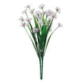 thumbnail image 2 of Gustave 4 Bundles Artificial Flowers Fake Plants Faux UV Resistant Violets Flowers Plastic Shrubs Indoor Outdoor Decorations Garden Home Decor, White, 2 of 9