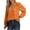 Vitality Orange, variant on Boho Tops for Women Pleated Long Sleeve V Neck Smocked Casual Boho Floral Printed Chiffon Shirt Blouses Orange L