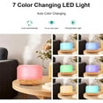 thumbnail image 4 of Essential Oil Diffuser 500ml, Ultrasonic Aromatherapy Humidifier with Remote Control, 7 LED Colors, Timer & Auto-Off, Large Room Diffuser, 4 of 9