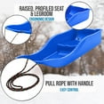 thumbnail image 3 of ArcticThrill Snow Sled for Kids - SnowBoat Sledge - Single Rider Toboggan with Pull Rope; Outdoor Plastic Winter Sleigh for Toddlers & Kids, 3 of 7