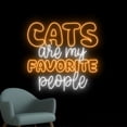 thumbnail image 3 of Handmadetneonsign Cat Are My Favorite People Neon Sign, Cat Wall Art Decor, Cat Neon Sign, Pub Wall Decor, 3 of 5