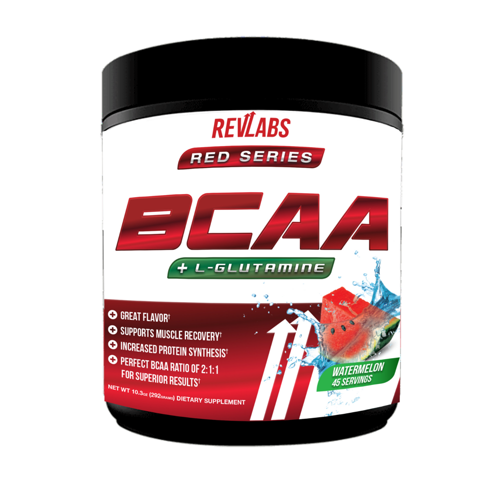 BCAA Plus L-Glutamine by Revlabs - Watermelon Flavor, Branched Chain ...