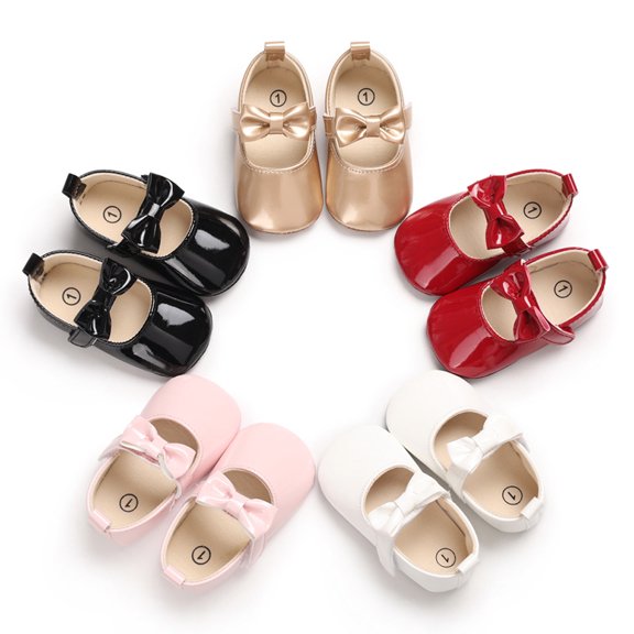 Yoyauz Baby Girl Mary Jane Shoes Anti Slip Rubber Sole Ballet Slippers Princess Dress Wedding Shoes Newborn Kids Shoes Toddler Shoes