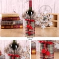 thumbnail image 5 of 2pcs Christmas Wine Gift Bag, Burlap Wine Bottle Sweater Collar & Button Coat Design Decorations for Xmas, Wedding, Holiday Party, 5 of 5