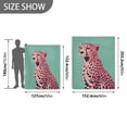 thumbnail image 6 of Yayeee Throw Blanket for Couch Soft Warm 60" x 80" Sofa Chair Bed Decoration, Big Pink Cheetah, 6 of 7
